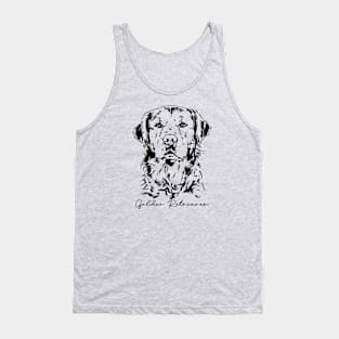 Funny Proud Golden Retriever dog portrait Tank Top